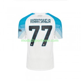 Koszulka SSC NAPOLI Face Game Kvaratskhelia 77 Domowe Stroje Piłkarskie 2022/23 Krótki Rękaw